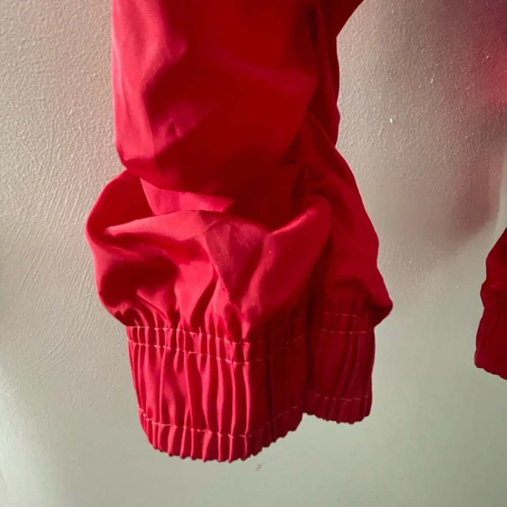 Red Shell Ruched Drawstring Joggers - Size 8 - Picture 11 of 12